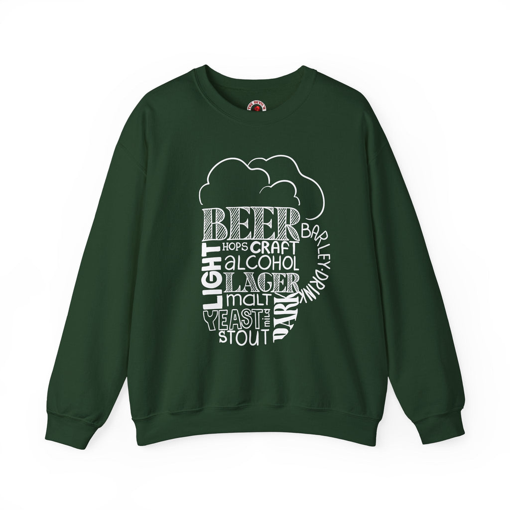Beer Mug Of Words Crewneck Sweatshirt