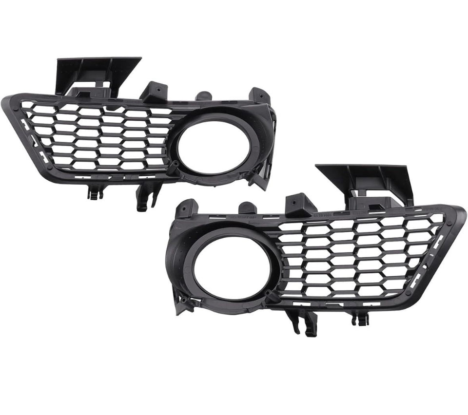 MotorFansClub 3PCS Front Bumper Lower Grille and Fog Light Covers Kit Fit for BMW 3 Series F30 F31 F35 2012 2013 2014 2015 2016 2017 2018 Black