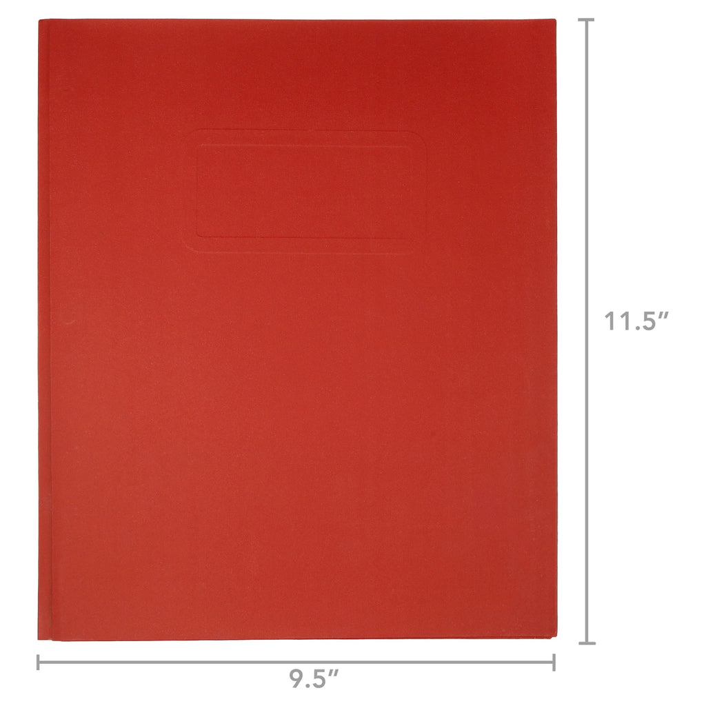 (10 Pack)  3-Prong Paper Folder, Solid Red Color, Letter Size