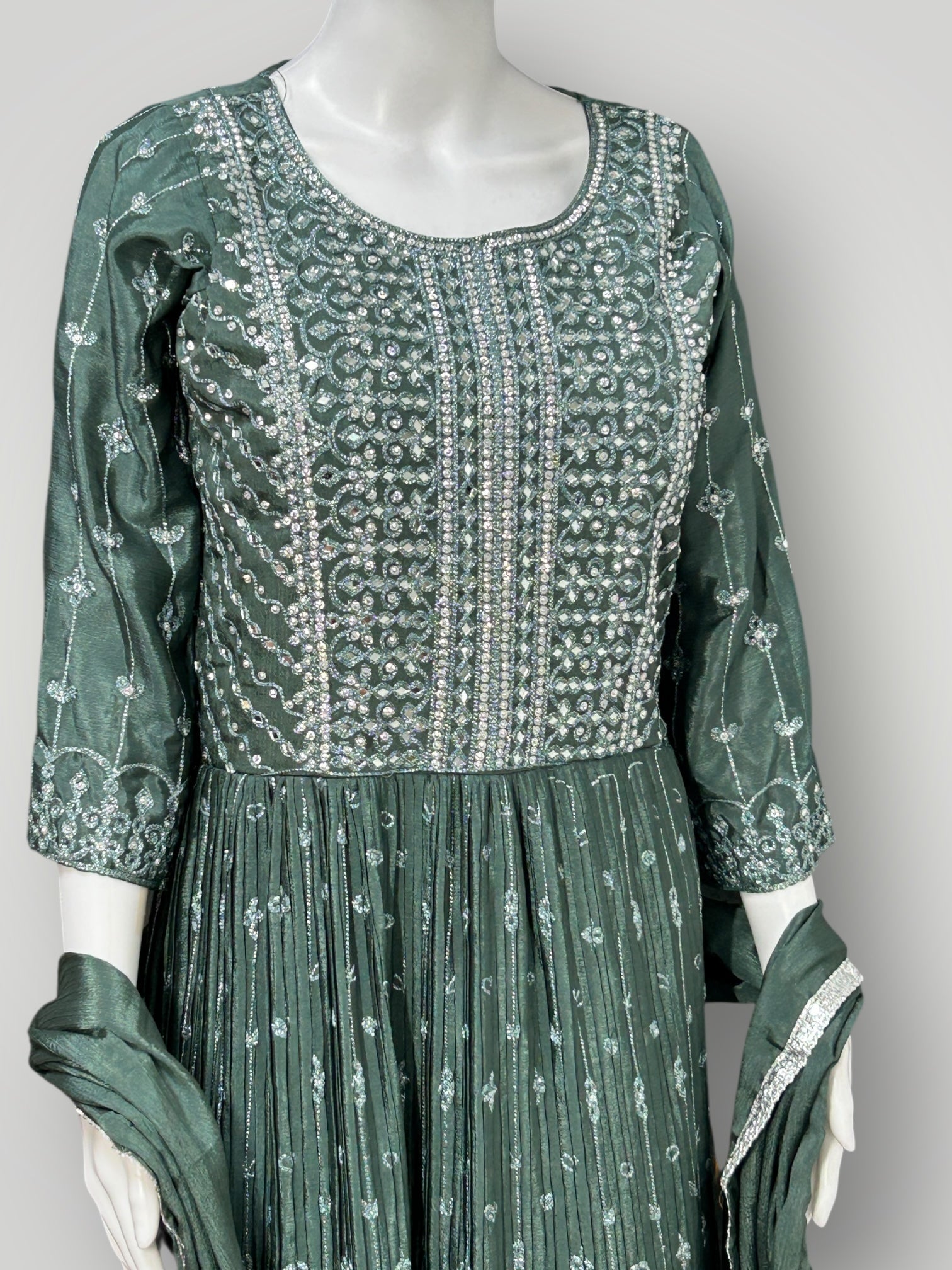 Chiffon silk long gown