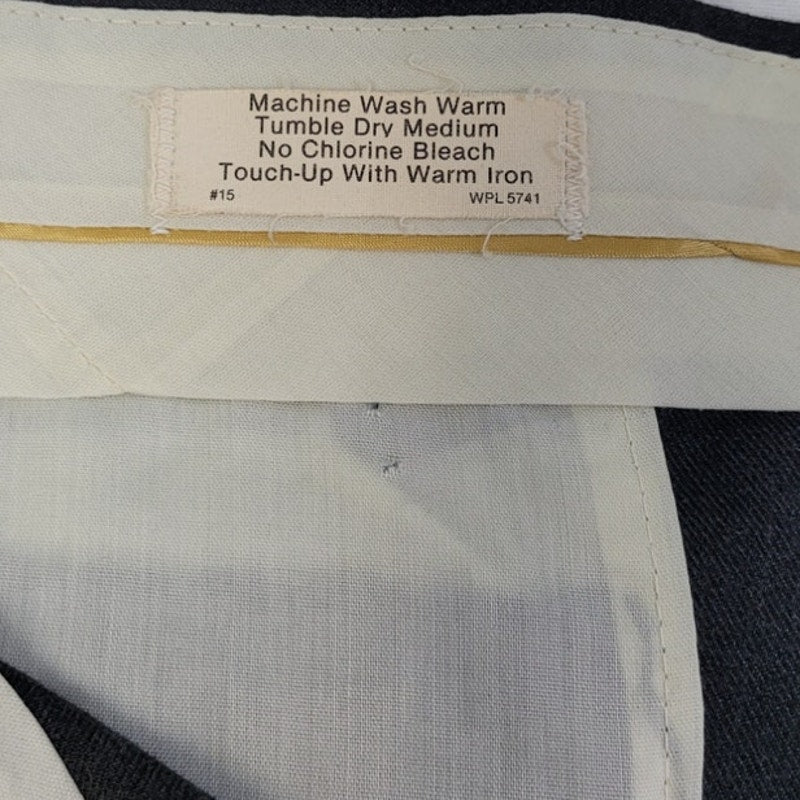 Mens 45X30 Charcoal Gray Flat Front Hemmed Dress Pants w Pockets
