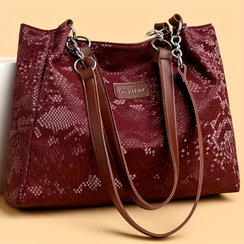 Perfect Lily Women's Snake Print Shoulder Bag