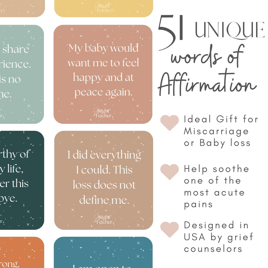 Grief Comfort Cards for Child Loss or Miscarriage - 51 Grief Affirmations