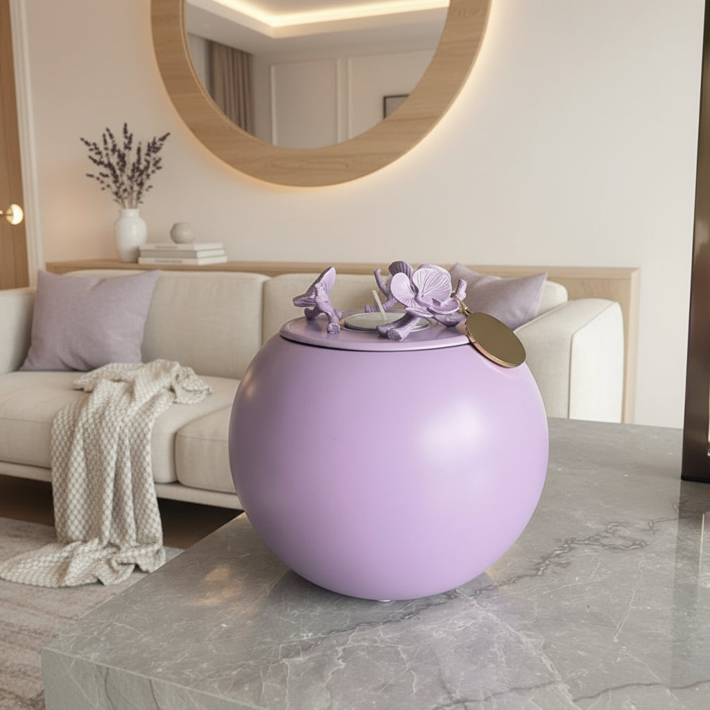 Orchid Urn for Loved ones [Keepsake Size] Handmade - LAVENDER