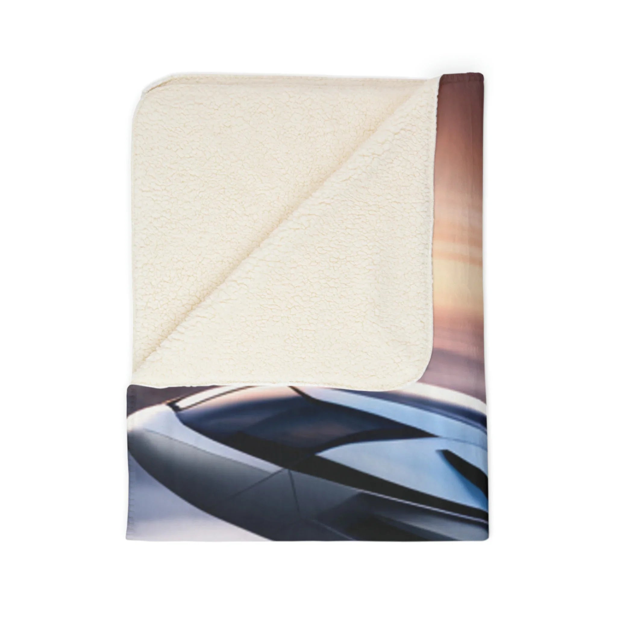 Futuristic Space Car Fleece Sherpa Blanket - Kids Edition