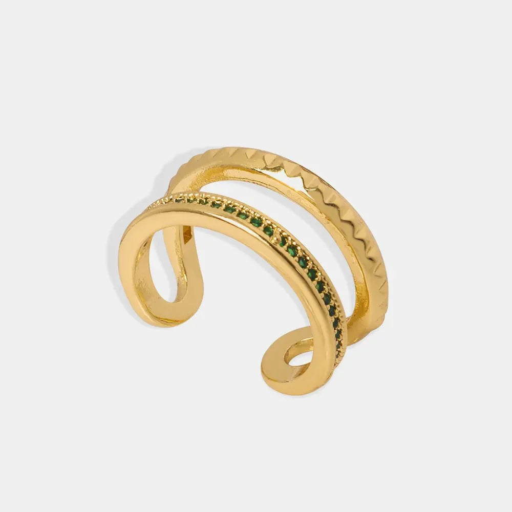 GlimmerFold Dual Band Ring