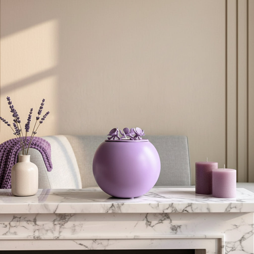 Orchid Urn for Loved ones [Keepsake Size] Handmade - LAVENDER