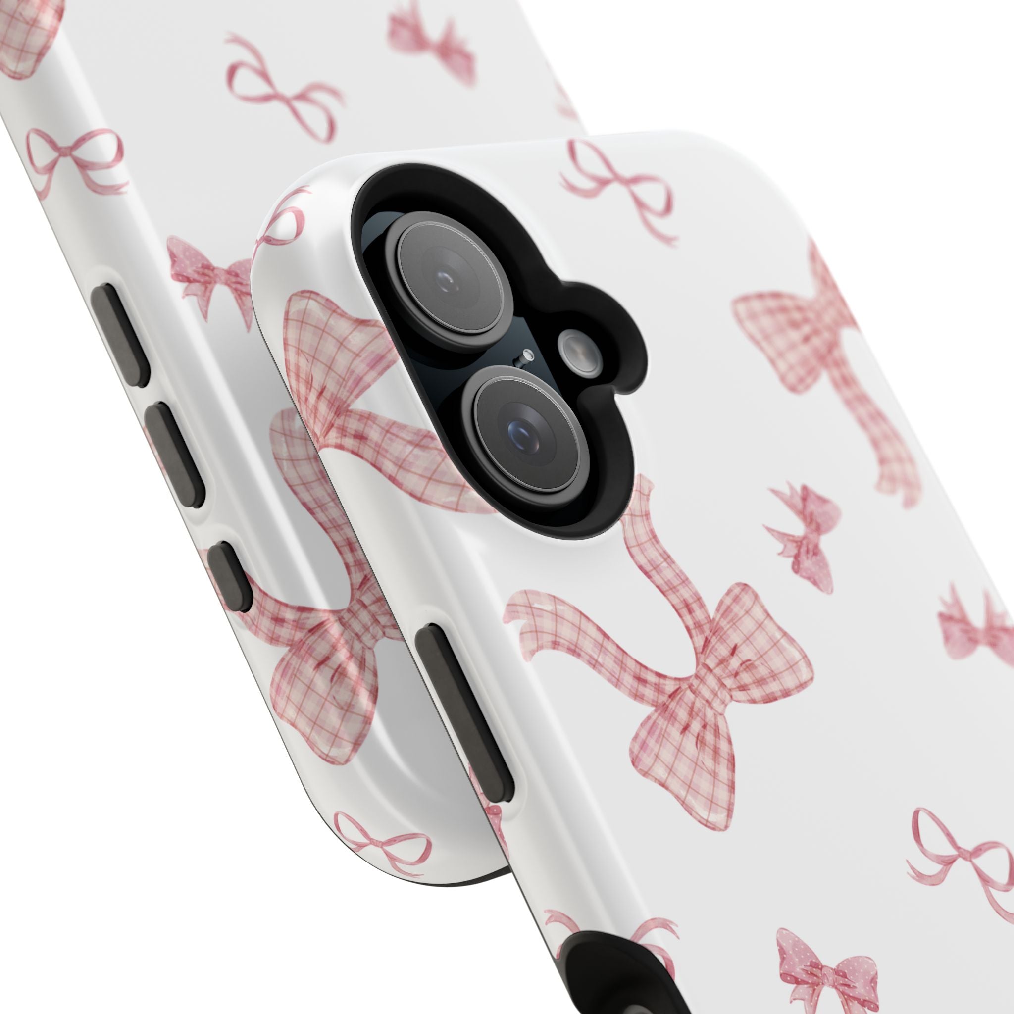 Customizable: Gingham Chic Bow Pattern Phone Case