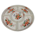 Vintage Made In Japan Floral Fine China Hand Painted Divided Plate Dish
