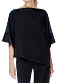 Satin Asymmetric Tunic With Satin Banding
