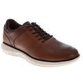 New In Box Perry Ellis Mens Size 10 Brown Faux Leather Lace Up Casual Shoes