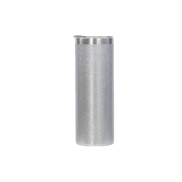 Glitter Tumblers 20oz in White, Silver, Blue