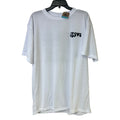 New Hand Printed Mens Large White Jesus Has My Back Short Sleeve Tee Shirt