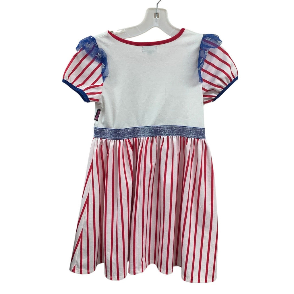 Jojo's Closet Nickelodeon Girls XL Short Sleeve Red Striped Blue Stars Dress