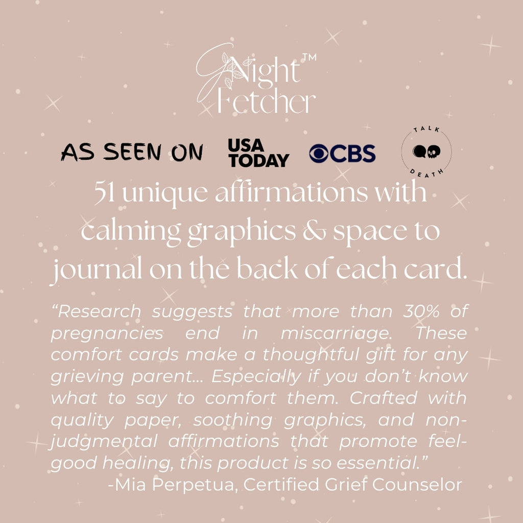 Grief Comfort Cards for Child Loss or Miscarriage - 51 Grief Affirmations