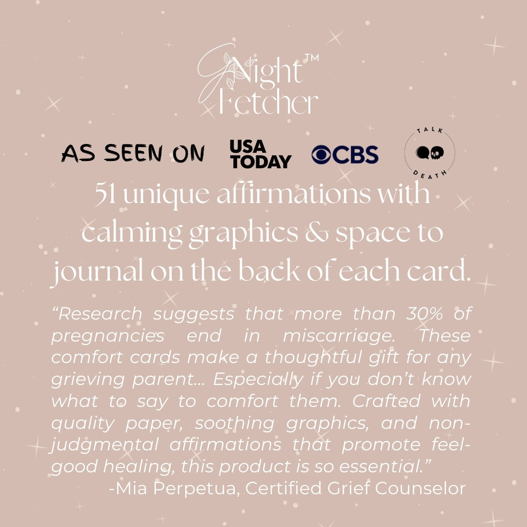 Grief Comfort Cards for Child Loss or Miscarriage - 51 Grief Affirmations