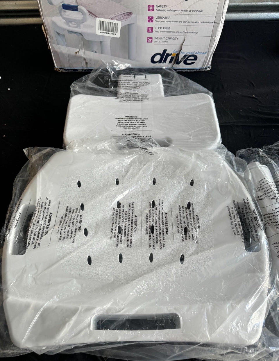 Drive Medical RTL12505 Shower Chair with Back and Arms