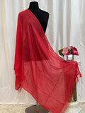 Sequin work dupatta : dark peach