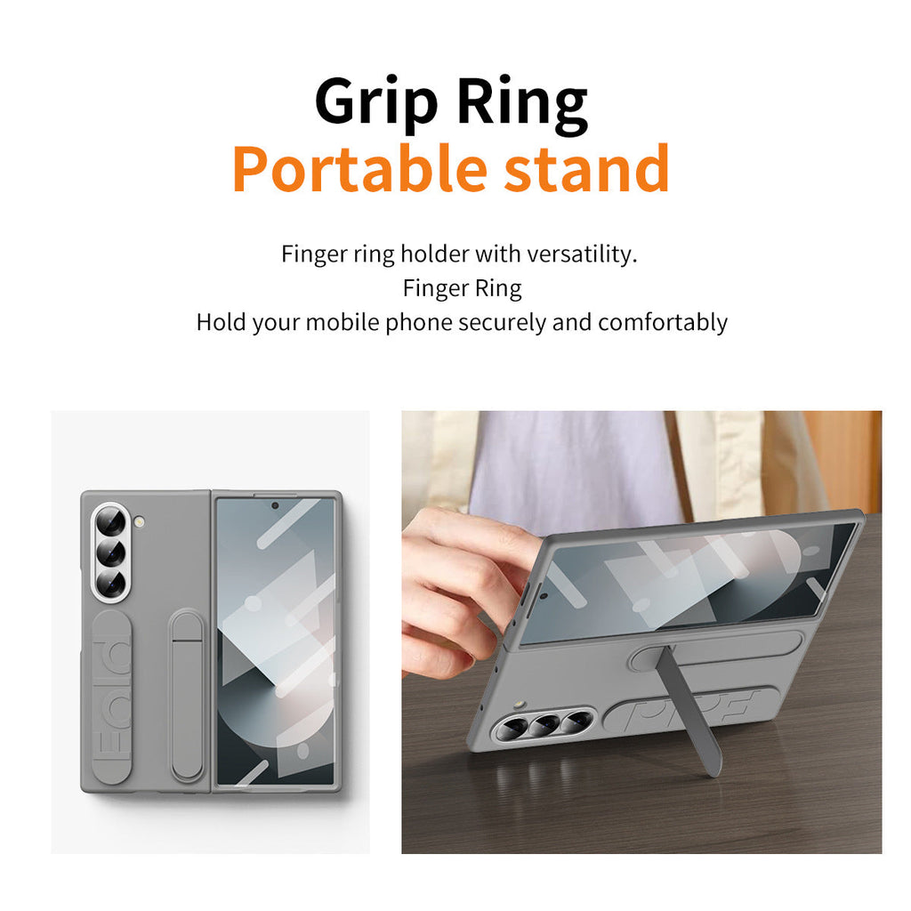 Suitable for Samsung zfold 6 phone case FOLD5 folding official vertical wristband case film integrated anti fall protective case