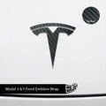 3M Carbon Fiber Tesla Emblem Decals (Front + Back) | Model 3