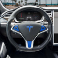 3M Gloss Fire Blue Tesla Steering Wheel Trim Decal Kit (4pcs) | MX 2015-'20