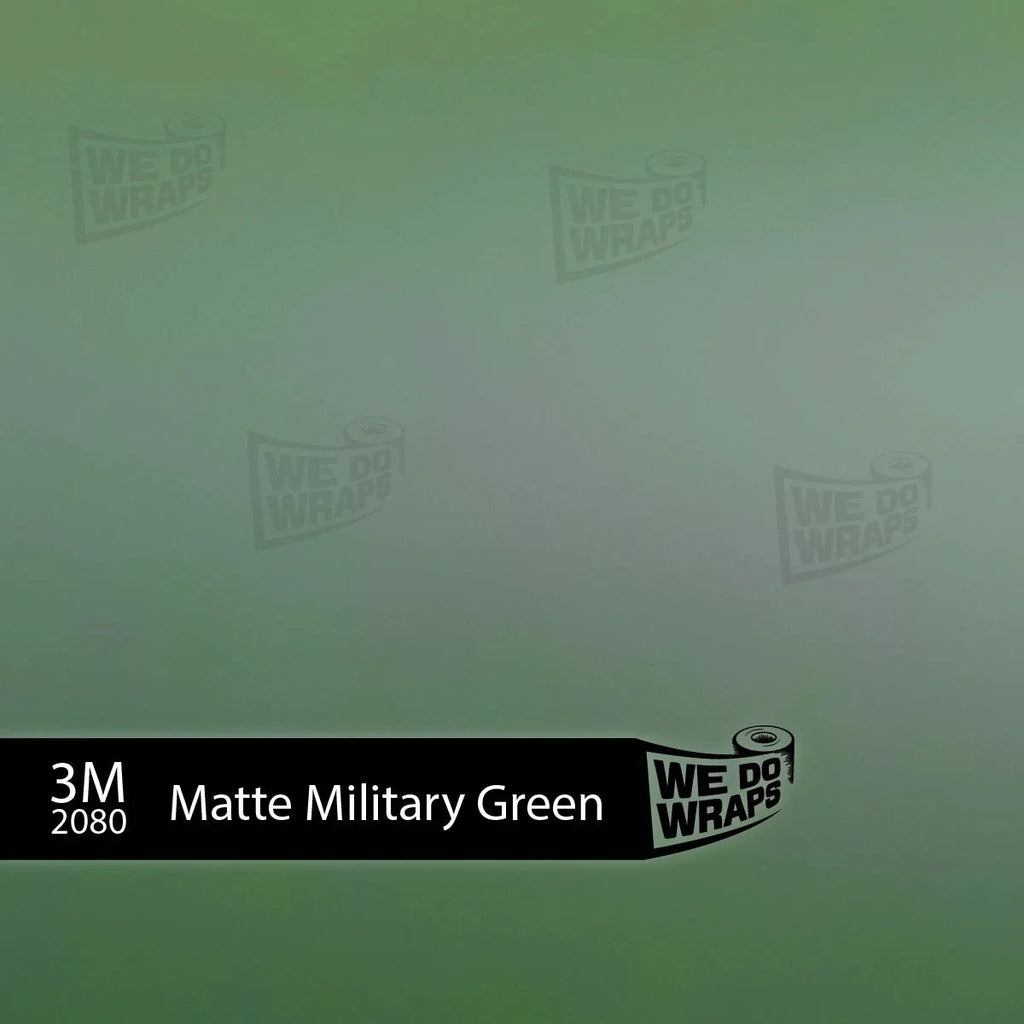 3M Matte Military Green Tesla Emblem Decals (Front + Back) | Model S