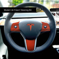 3M Matte Red Tesla Steering Wheel Wrap | MY 2019-'25