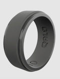 Men's Polished Step Edge Silicone Ring