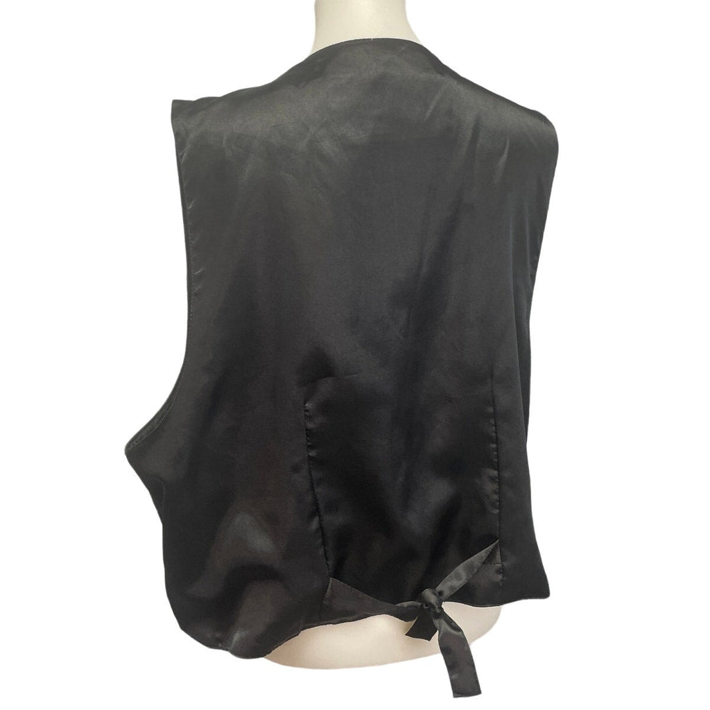 August Max Woman 2X Sleeveless Genuine Leather Lined Button Up Vest