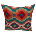 Southwest Inspired Aztec Diamond Design Indoor Outdoor 15" Square Toss Pillow