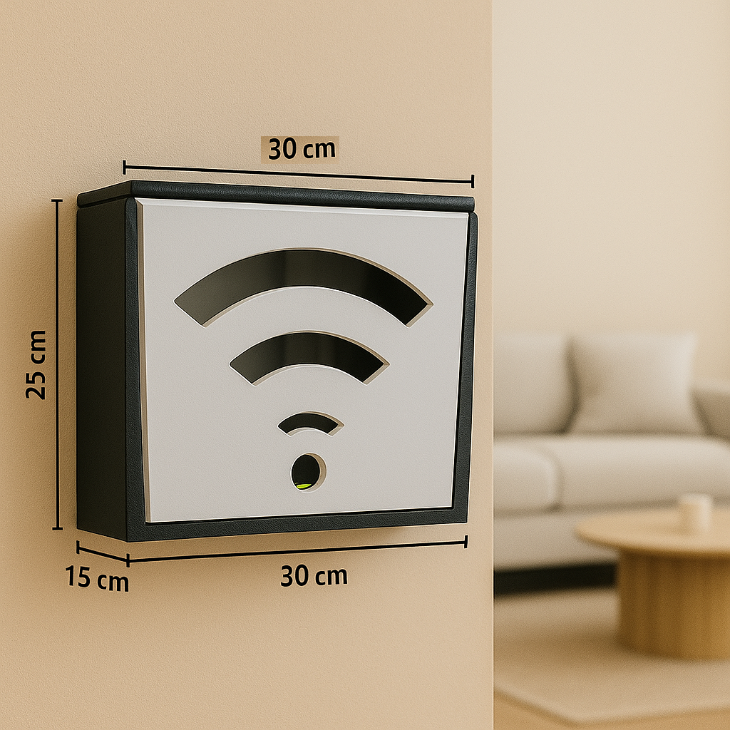Wall-Mounted WiFi Router Box Cover | Modern Cable Management Organizer