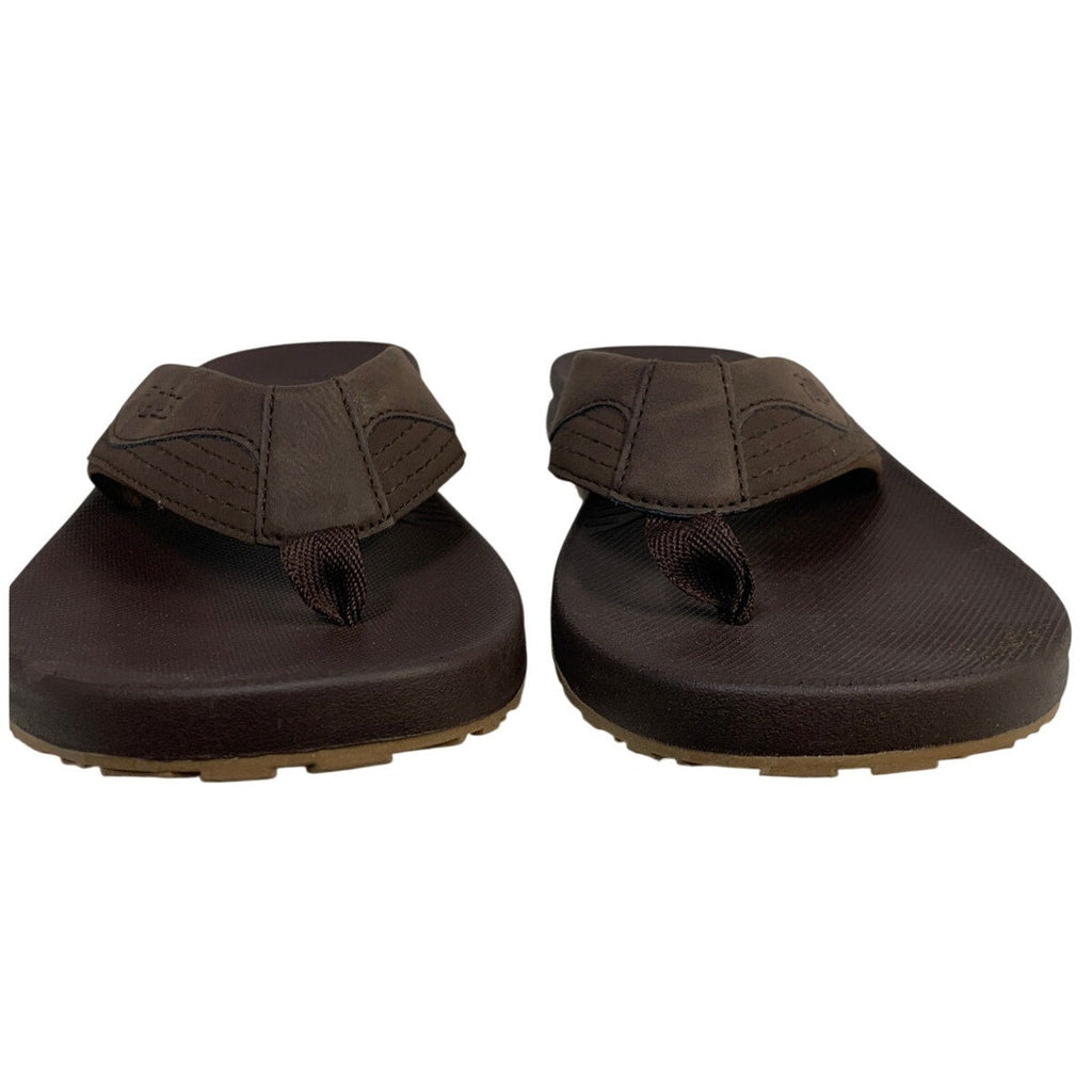 Flojos Mens Size 10 Brown Sandals Flip Flop Thong Slip On Round Toe Shoes