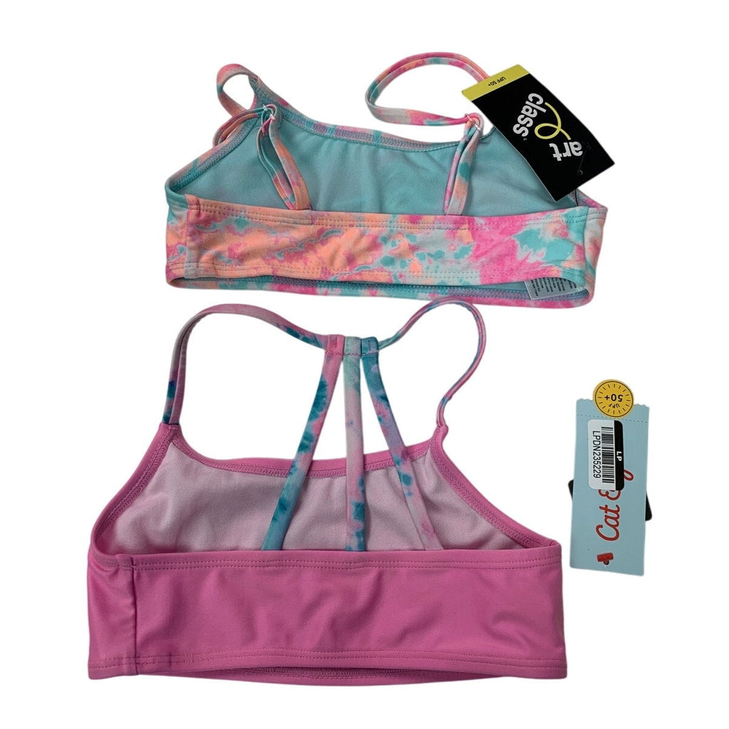 Lot of 4 Art Class Cat & Jack Girls XS Long Sleeve & Bikini Swim Tops ONLY