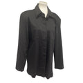 Merona Womens Large Cotton Blend Lined Button Up Padded Shoulder Jacket
