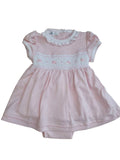 Girl's Amelia's Classic Solid Smocked Short Sleeve Dress Set