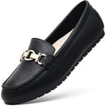 Cvistpieo Womens Size 8 Black Faux Leather Slip On Business Casual Loafers Shoes