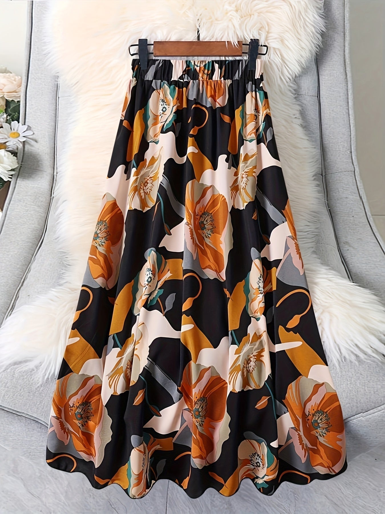 Charming Floral ALine Skirt for Spring  Summer