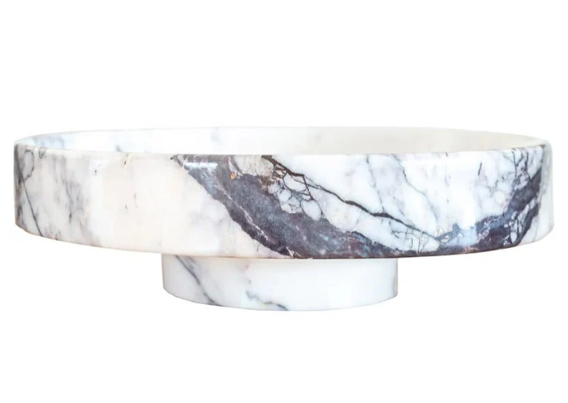 Marble Bathroom Sink – New York Marble Round Vessel Sink Polished | Natural Stone Above Counter Basin