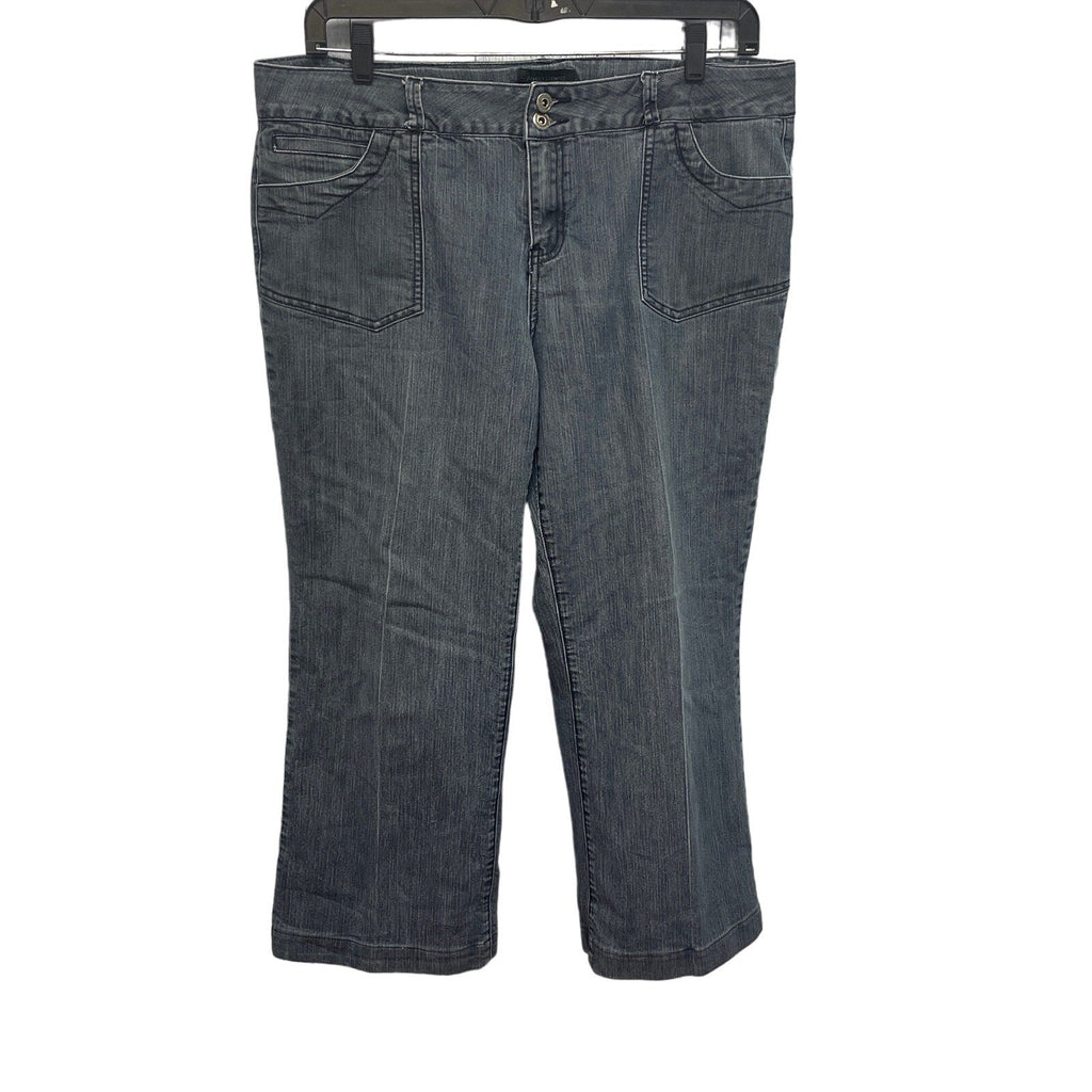 Ashley Stewart Size 18W Medium Wash Straight Leg Stretch Cotton Denim Blue Jeans