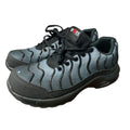 Larnmern Mens 11 Blue Black Steel Toe Air Cushion Breathable Lace Up Work Shoes