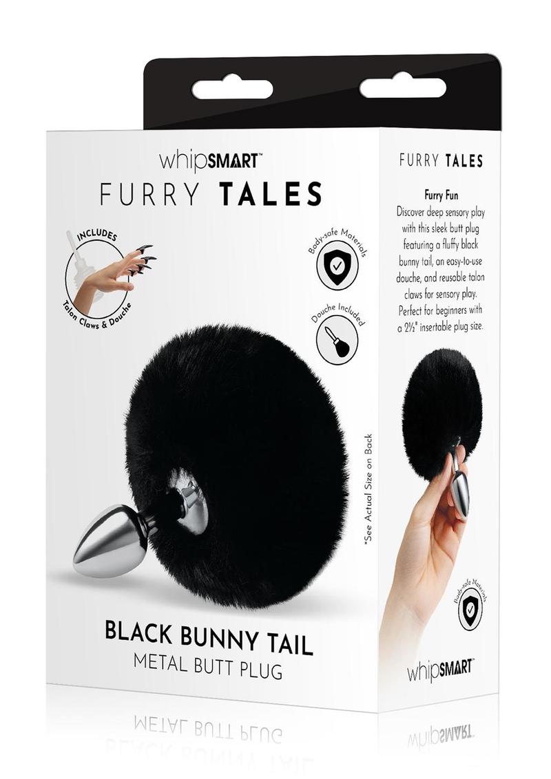 3fluffy Bunny Metal Plug W/ Black Tail