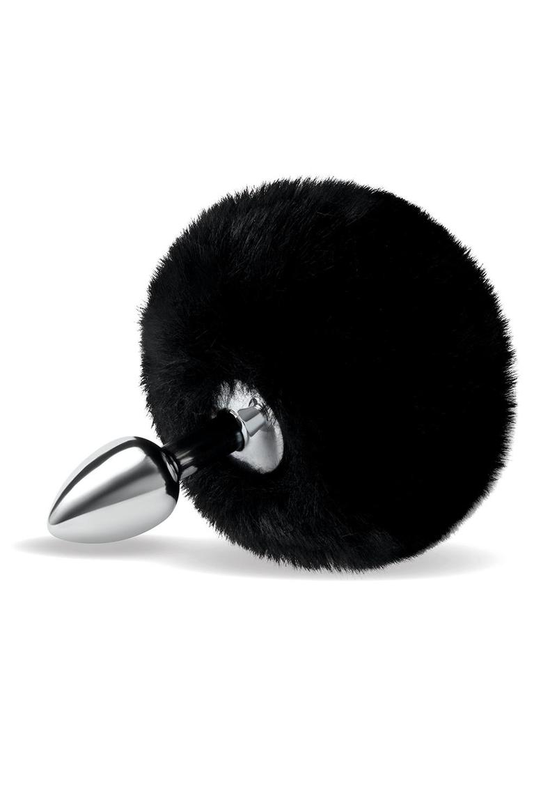 3fluffy Bunny Metal Plug W/ Black Tail