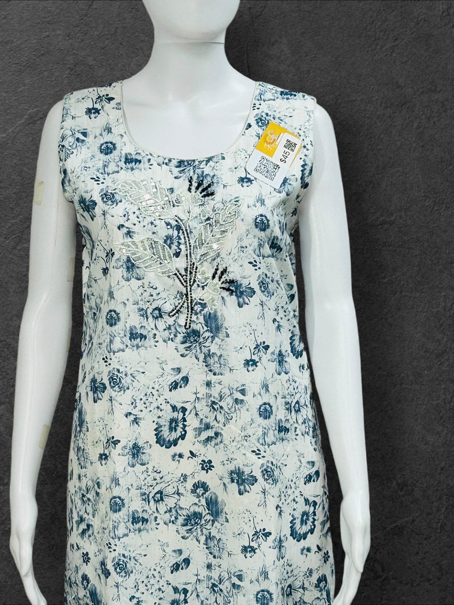 Printed white Kurti