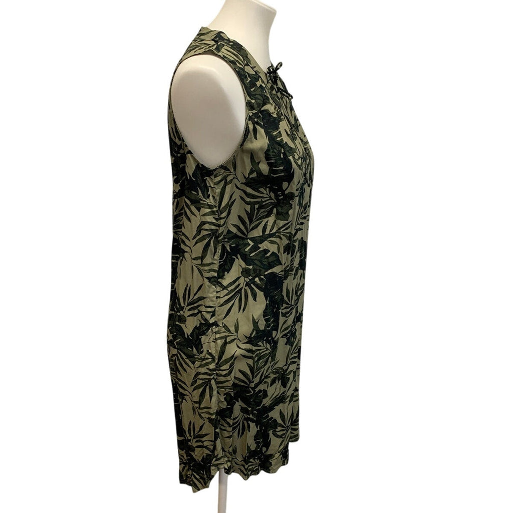 Old Navy Womens Small Lightweight Forest Leaf Camo Fern Sleeveless Sheath Dress