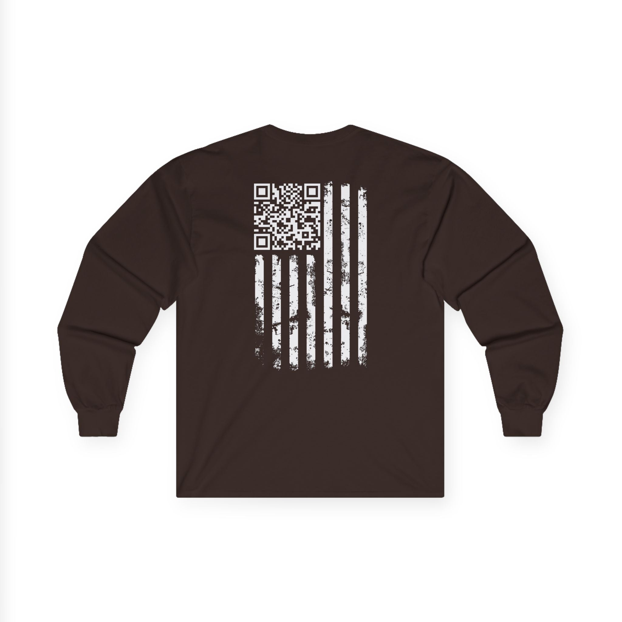 American Flag QR Code Long Sleeve Tee