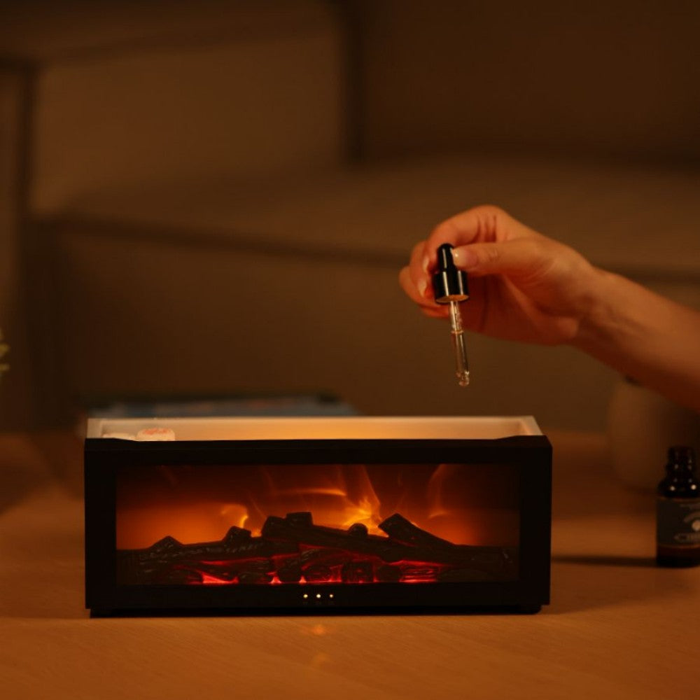Fireplace Flame Humidifier – Ultrasonic Aromatherapy Diffuser with Realistic Fire Simulation