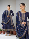 Blue : Plus size Kurti set