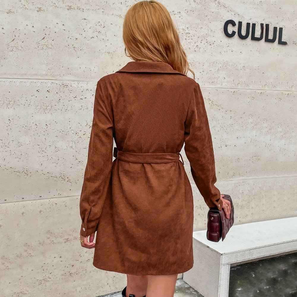 European Loose Casual : Long-Sleeve Dress