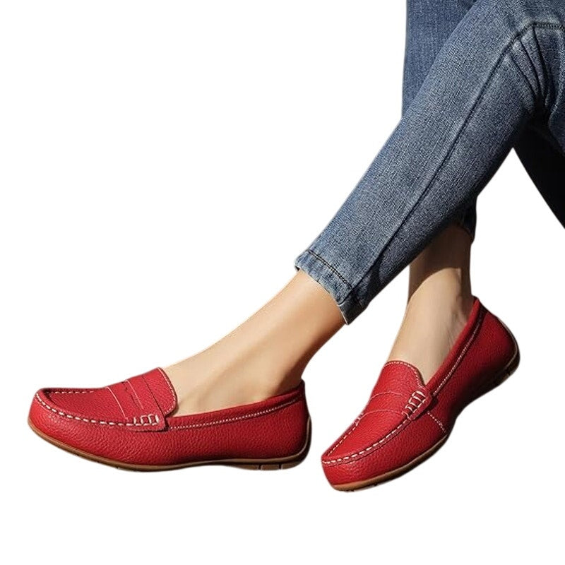 Kordal Womens Size 8 Red Loafers Flats Slip On Faux Leather Casual Dress Shoes