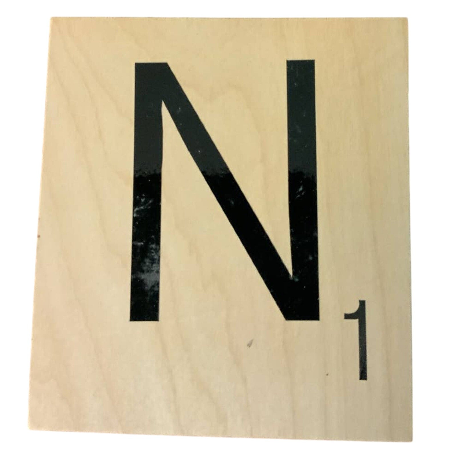 New 5" X 5.5" Scrabble Game Letter N Wooden Alphabet Tiles Craft Supply Letter